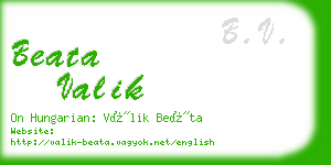 beata valik business card